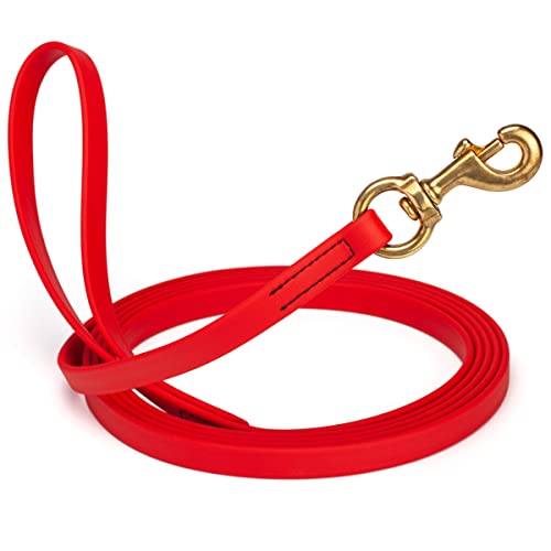 Viper K9 Biothane Working Dog Leash Waterproof Lead for Tracking Training Schutzhund Dog Sport and Search - Odor-Proof Long Line with Solid Brass Snap for Puppy Medium and Large - Water Friendly