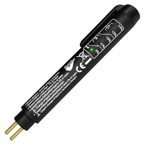 JYIS 1PC Brake Fluid Tester Pen, 5 LED Indicators DOT