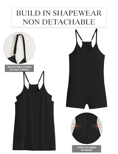 Buauty Women's Athletic Romper Dress with Built-in Shorts - Summer Workout Tennis Casual Trendy Sleeveless Sports Outfit