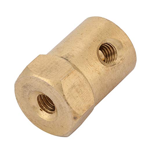 Paquet de 4 raccords d'arbre hexagonal en laiton de 2 à 8 mm raccords roulement d'axe en métal bricolage modèle accessoire arbre coupleur hexagonal connecteur moteur arbre allongé coupleur(3.17mm) Cover