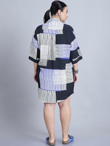 Image of Women's Shirt Collar & 3 /4th Sleeves Printed Long Top