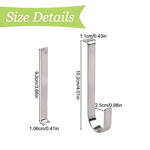 Image of Vinyl Siding Hangers, 10PCS Heavy Duty Stainless Steel Low Profile No Hole Hanger Vinyl Siding Hooks No Damage No Drill Hook for Hanging Outside Home or Holiday Decor