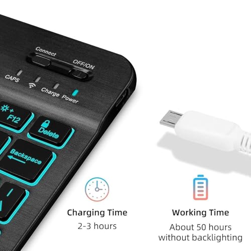 Housse iPad 11e génération A16 2025 avec clavier détachable et protection 11 pouces - 2