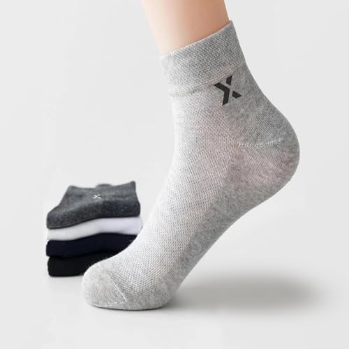 Image of BRIGHT Socks Pack of 5 | Solid Cotton Ankle Length Socks for Men and Women | Multicolor Free Size Stretchable Fit | Anti-Odour and Anti-Bacterial Soft Breathable Wears for Office, Gym, Running