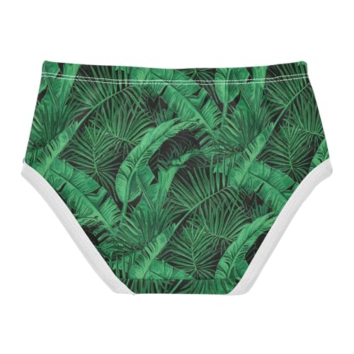 Joisal Tropical Green Palm Leaves Panties for Girl Girls Underwear Toddler Cotton Aesthetic Undies Kids Briefs 2t2