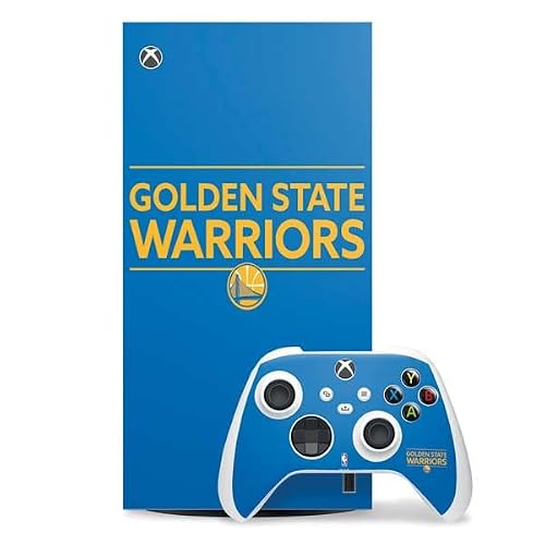 Skinit Decal Gaming Skin Compatible with Xbox Series X Digital Edition Bundle - Officially Licensed NBA Golden State Warriors Standard - Blue Design