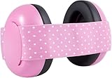 Amrocky Baby Ear Defenders, Baby Noise Cancelling Headphones Protectors Ear Defenders, Kids Earmuffs Noise Reduction with Soft Cushion and Adjustable Headband for Toddlers (Pink)