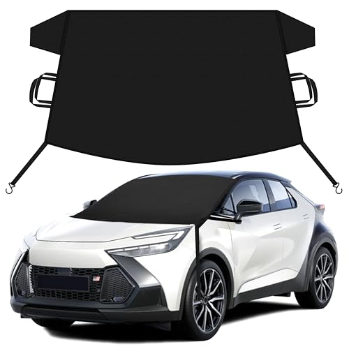 Image of EcoNour Car Snow Cover Compatible for Chrysler CH-R | Windshield Cover for Ice and Snow with S-Hook Straps | Heavy-Duty 600D Oxford Winter Car Cover, Waterproof & Anti-Slip