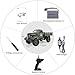 JJRC Rc Cars Military Off-Road Crawler, 1:16 Scale 6WD 2.4Ghz Remote Control Truck Army Cars Toys for Boys Adults and Kids