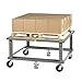 Little Giant PDEH42-6PH2FLLR Ergonomic Adjustable Height Mobile Pallet Stand with Corner Load Retainer, Open Deck with Handle, 3600lbs Load Capacity, 42" Width, 48" Length