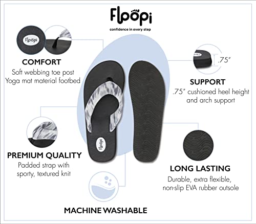 Image of Floopi Flip Flops for Women Flat Yoga Mat Thong Womens Sandals Ladies Beach Sandals with Indoor & Outdoor Anti Skid Soles