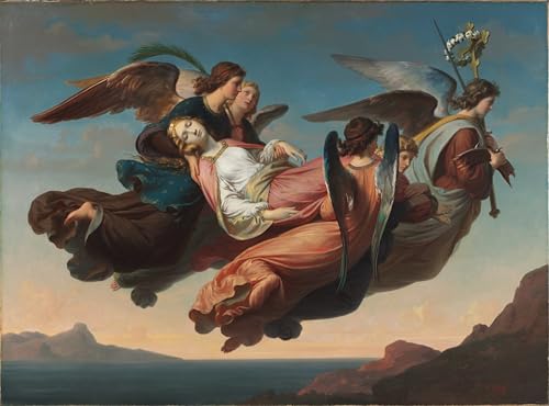 Tableau Sainte Catherine Carl Von Blaas pour habiller un grand mur vide 60x90cm
