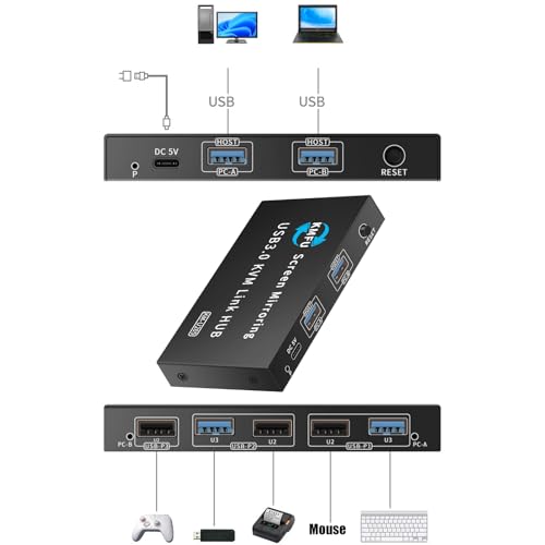 Commutation KVM Plug and Play USB 3.0 pour éliminer le double clavier - 3