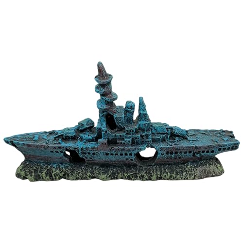 Barco Hundido para Acuario, del Barco del Tanque De Peces del Paisaje, Decoración De Naufragio para Acuario, Adorno De Barco, Barco Hundido para Betta Súper Grande
