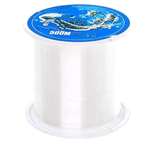Ligne de pêche Fil de Nylon Clair 500 mètres 0,24 mm Monofilament StronginVisible Cordon de Thread pour Suspendre Ligne…