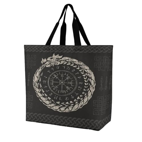 Viking Norse Mythology Runic Tote Bag Women