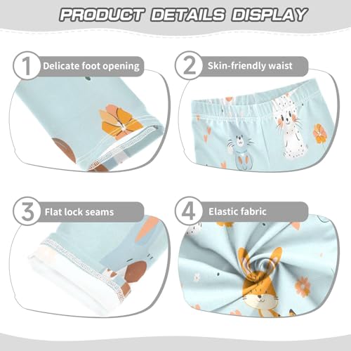 Toddler Girls Leggings Printed Yoga Pants Leggings Fox Rabbit for Kids3