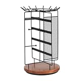 Organizador giratorio 360 para pendientes, soporte de exhibición para pendientes, organizador de joyas de almacenamiento colgante para niñas para el