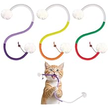 SEVENKA 3 Pcs القط النعناع البري اللعب، 2.3 قدم/70 سم لعبة مضغ Silvervine لتنظيف الأسنان، لعب هريرة، حبل القطن خدش النعناع البري التفاعلية القط اللعب للقطط الداخلية كيتي