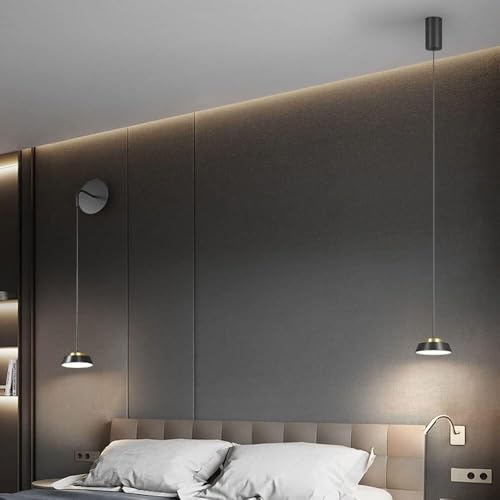 Luminaire suspendu réglable LED noir à intensité variable 3 couleurs 6W - 3