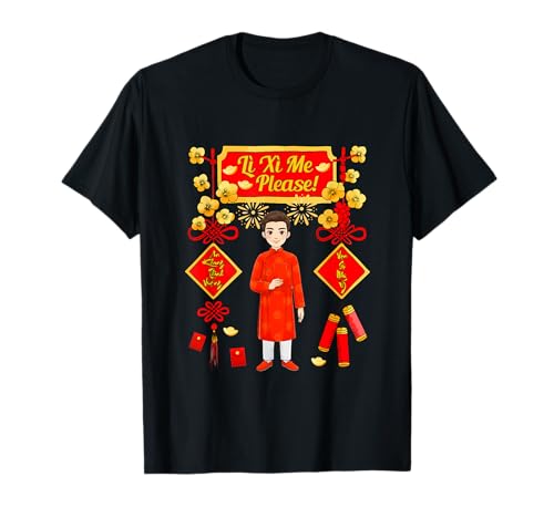 Li Xi Me Please Vietnamese Lunar New Year Man Ao Dai T-Shirt