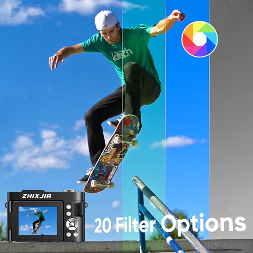 Image of 4K Digital Camera for Photography- 50MP Autofocus Vlogging Camera with 2.8 inch 180Flip Screen, 18X Digital Zoom- Compact Point and Shoot Camera with 32GB TF for YouTube, Travel, Beginners, Black