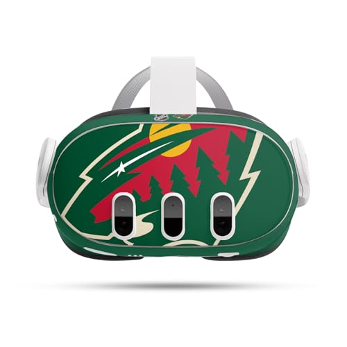 Head Case Designs Officially Licensed NHL Oversized Minnesota Wild Vinyl Sticker Skin Decal Cover Compatible with Meta Quest 3