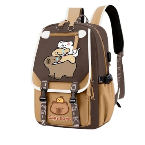 Sac à dos kawaii capybara dessin animé trousse enfants école primaire