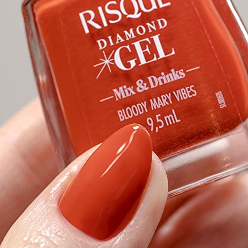 Esmalte Diamond Gel Mix & Drinks Bloody Mary Vibes Vermelho 9,5Ml, Risqué