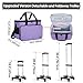 Yarwo Upgraded Rolling Sewing Machine Carrying Case, Detachable Trolley Tote Bag with Removable Bottom Board and Thickened Trailer Leg for Most Standard Sewing Machine and Accessories, Purple