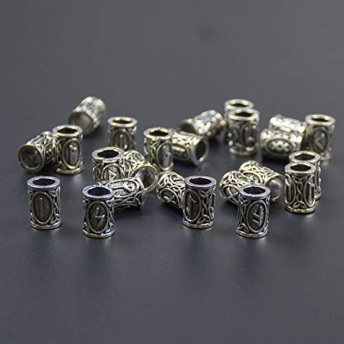 24 Pcs Viking Hair Beads Beard Hair Beard Beads 6 Pcs Pull Hair Pin Quick Beader 100 Pcs Black Rubber Bands And A Bag #TOP5