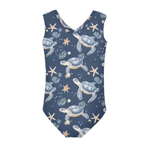 Image of Xpyiqun Bathing Suits for Girls 3-14 Kids Summer One Piece Swimwear Beach Sport Sleeveless Swimsuits Athletic
