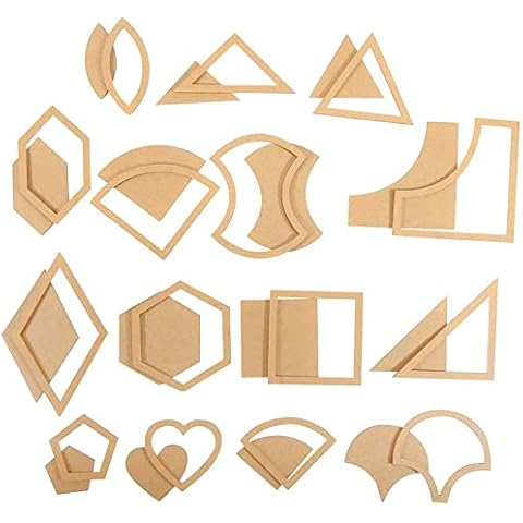 54 Stück Klare Acryl Muster Set Acryl Muster Schablone Vorlage Set DIY Patchwork Décor Ideal zum Nähen von Vorhängen, Kleidern, Handtaschen, Schuhen usw. oder zum Reparieren von Stoffen Cover