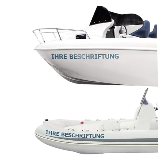 Lausitzwerbung Schlauchboot-Beschriftung bis insgesamt 16 Zeichen Kennzeichen 10 cm freie Farb- und Schriftwahl