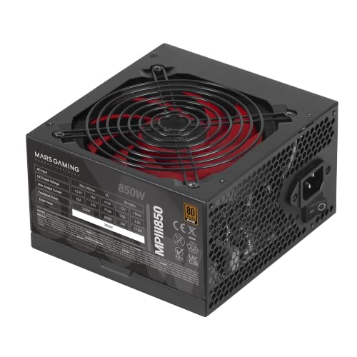Mars Gaming MPIII850 ATX-Netzteil, 850W, 80 Plus Bronze, Schwarz