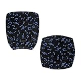 LJMKZJN 2 Set Music Office Chair Covers Stretchable Elastic Computer Rotating Chair Seat Back Covers Suitable for Home Office Indoor
