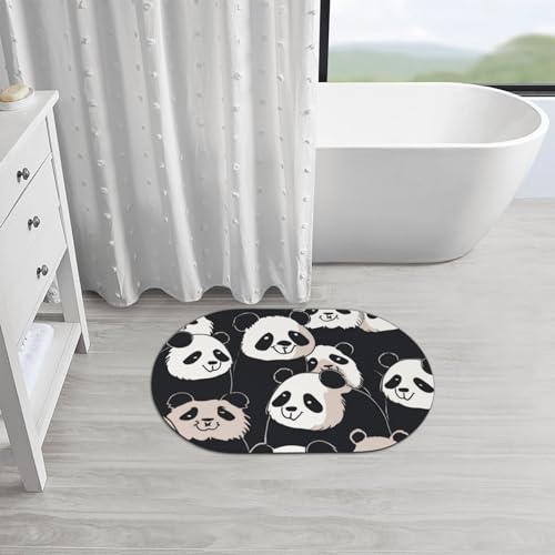 Tapis de bain en pierre panda pour une salle de bain propre