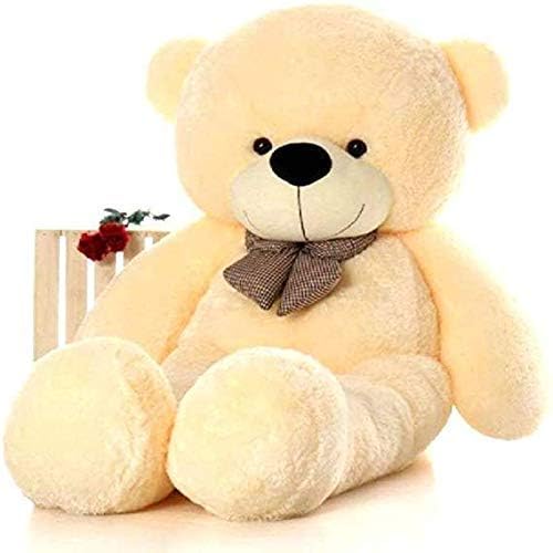 Image of Giant Plush Teddy Bear - Soft, Cuddly Plush Toy for Valentine's Day, Birthdays, Anniversaries for Kids, Girls, & Loved Ones 36 Inch Stuffed Animal Toy - Soft Cream Bear 90cm