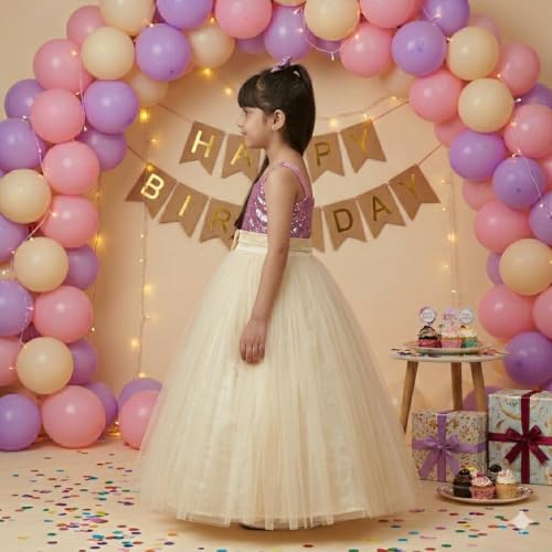 Image of SOFYANA Satin Formal Special Occasion Dress for A Young Girl Dressy Children's Wear Frock