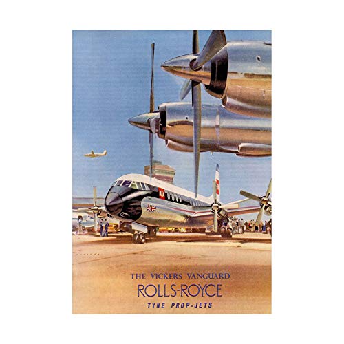 Wee Blue Coo Ad Plane Vickers Vanguard Jets Picture Wall Art Print
