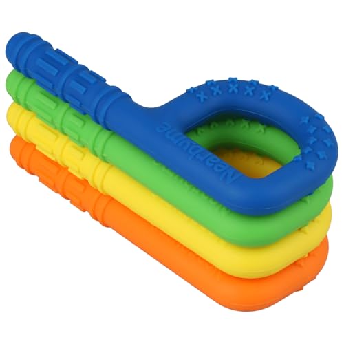 Sensory Chew Toys for Autistic Chewers, 4 Packs Oral Motor Chew Toys for ADHD, SPD, Oral Motor Stimulation or Special Needs (Color 1)