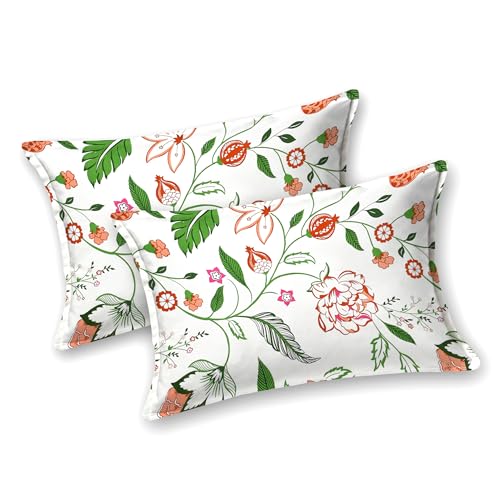 Image of BLOCKS OF INDIA Hand Block Printed 200 TC Cotton King Size Bedsheet, Orange Anar JAAL