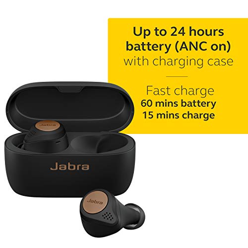Jabra Elite Active 75T True Wireless Bluetooth Earbuds, Copper Black For Running And Sport, Charging Case Included, 24 Hour Battery, Active Noise Cancelling #TOP3