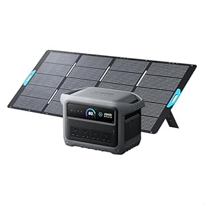 Anker SOLIX C1000 Gen 2 Portable Power Station with 400W Solar Panel, 2,000W (Peak 3,000W) Solar Generator, Full Charge in 49 Min, 1,024Wh LiFePO4 Battery for Home Backup, Power Outages, and Camping