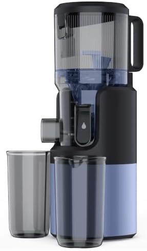 Juicer Machine with 6" Extra-Large Feed Chute, Cold Press Slow Masticating, 400W Powerful Motor, High Juice Yield, Easy to Clean, Whole Fruits & Vegetables(blue)