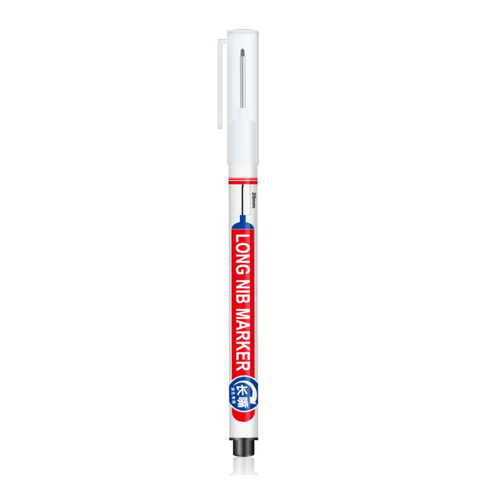 Kalttoy Black Head Hole Marker Reach Permanent For Woodworking & Marking Long Nose Pens With Hole Designs Multi Purpose Marker Pens