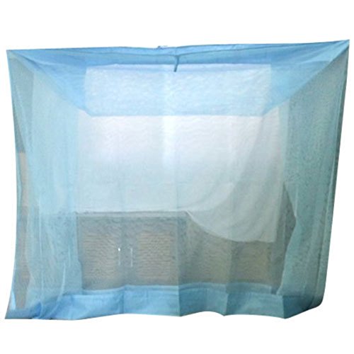 Image of Ans Mosquito Net HDPE Quality for Single Bed 4 x 6.5 ft - Durable Bed Net with Bottom Border & Multiple Hooks, Breathable & Washable Mosquito Protection Net