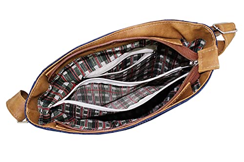 Bolsa Lenna's Prem Transversal de Lona L068 Café