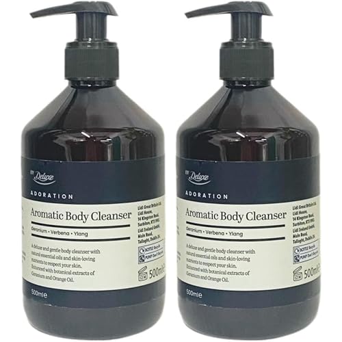 Ark Future Adoration Aromatic Body Cleanser, Geranium, Verbena & Ylang, Twin Pack (500mL x 2)