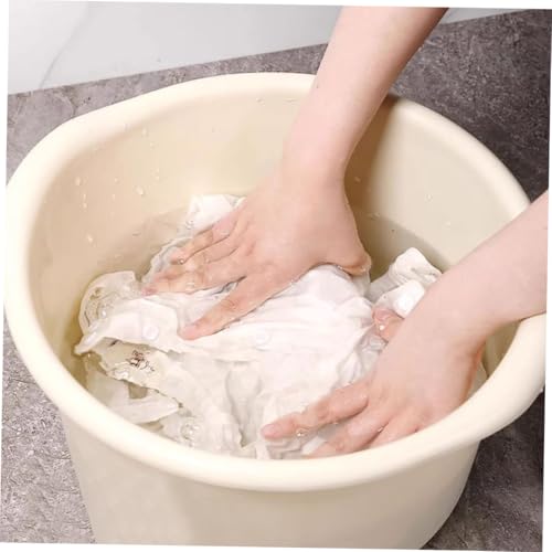 Balde para baño de pies Angoily plástico beige miniatura 3